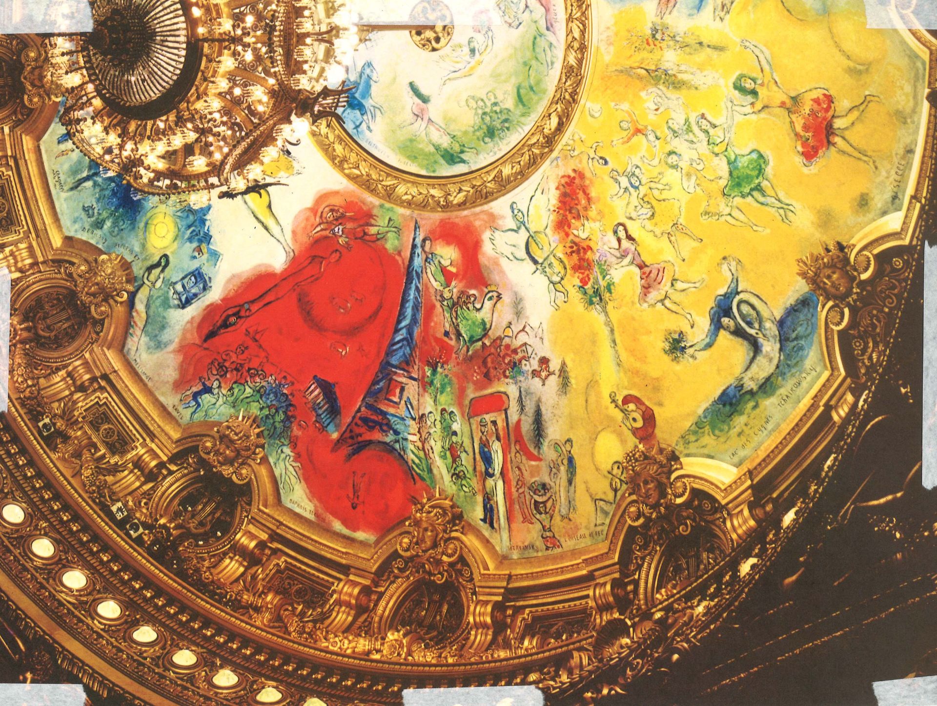 Marc Chagall (1887-1985), "Moussorgsky", Lichtdruck, Veröffentlichung: le plafond de l´opera, Verlag - Bild 2 aus 2