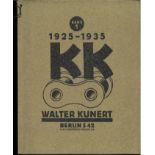 Walter Kunert, Berlin S42, Alexandrinenstrasse 99, Katalog 1935, Band 1 Motorrad, Spezialteile und