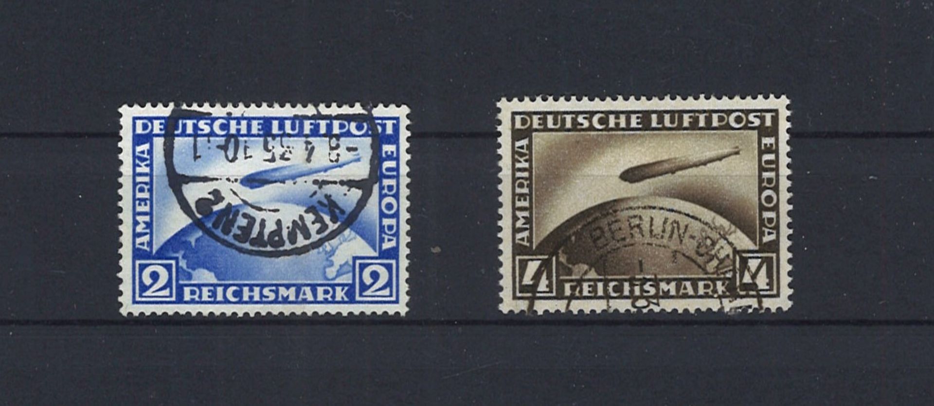 Deutsches Reich 1928, Zeppelin Marken, Mi.-Nr. 423-424, gestempelt