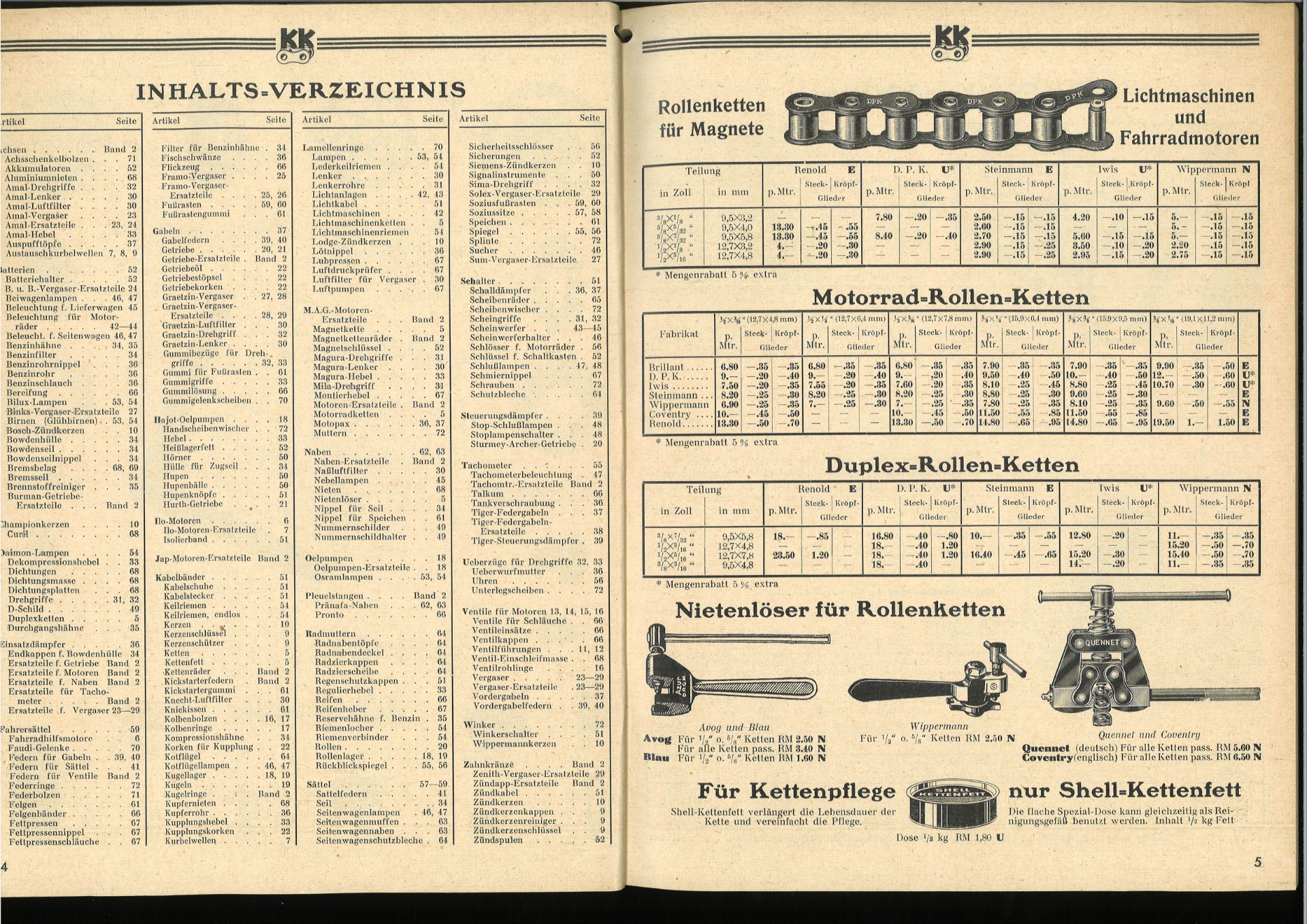 Walter Kunert, Berlin S42, Alexandrinenstrasse 99, Katalog 1935, Band 1 Motorad, Spezialteile und - Bild 2 aus 5