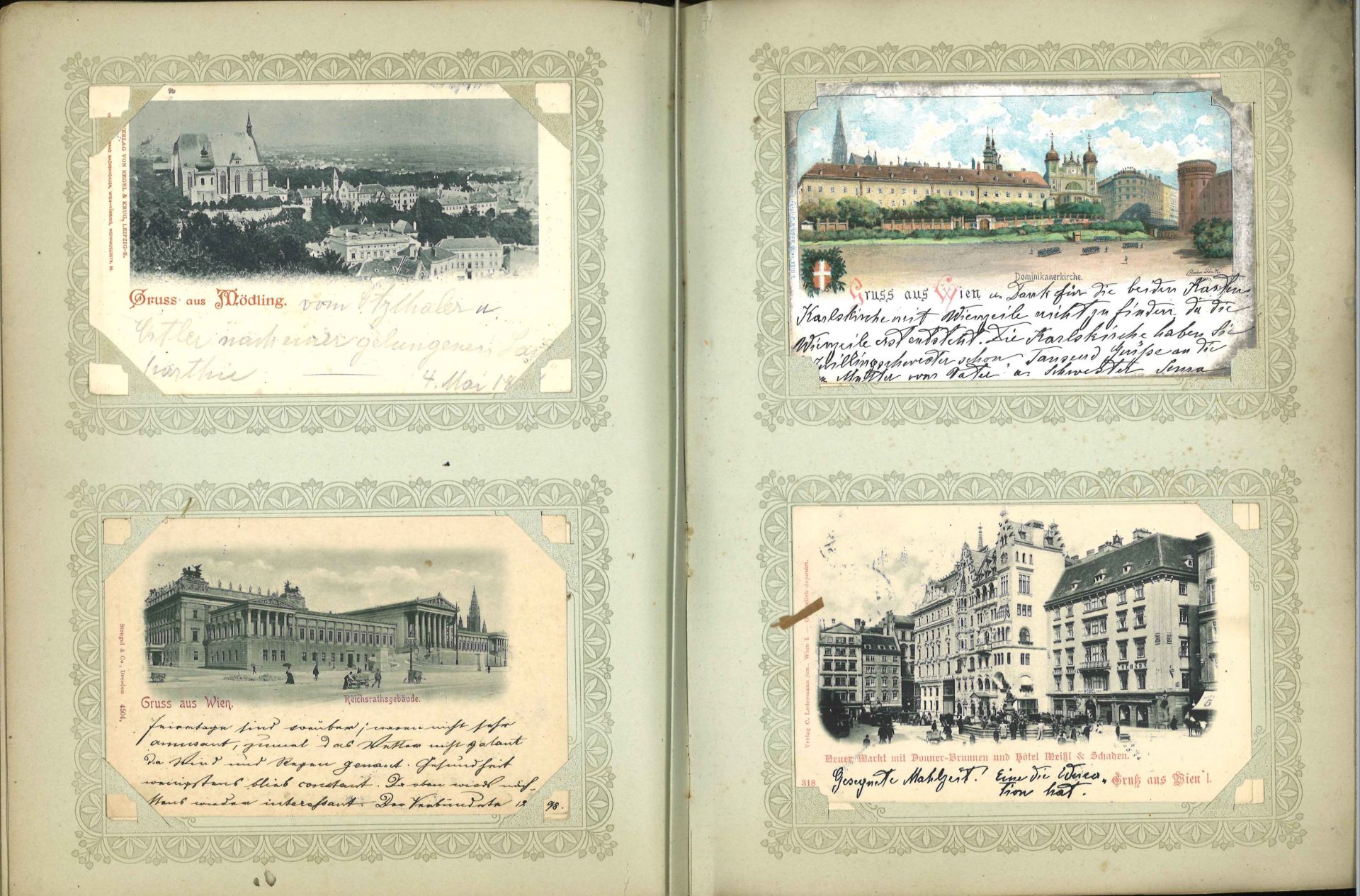 uraltes Postkartenalbum mit über 170 Karten, meist unter 1900. Sehr schöne Fundgrube für den - Bild 8 aus 11