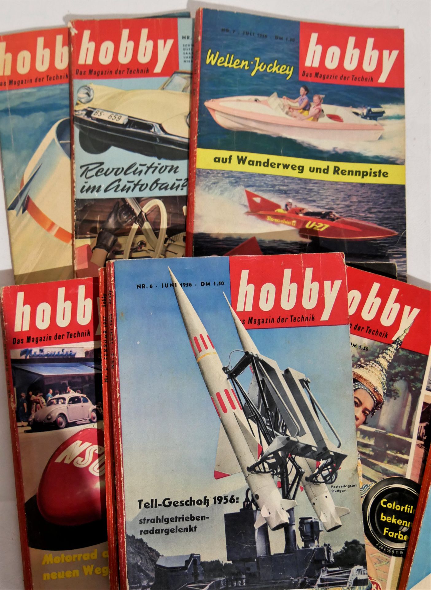 9 Hobby Hefte von 1955-1957. Gebrauchter, gut gelesener Zustand - Bild 2 aus 2