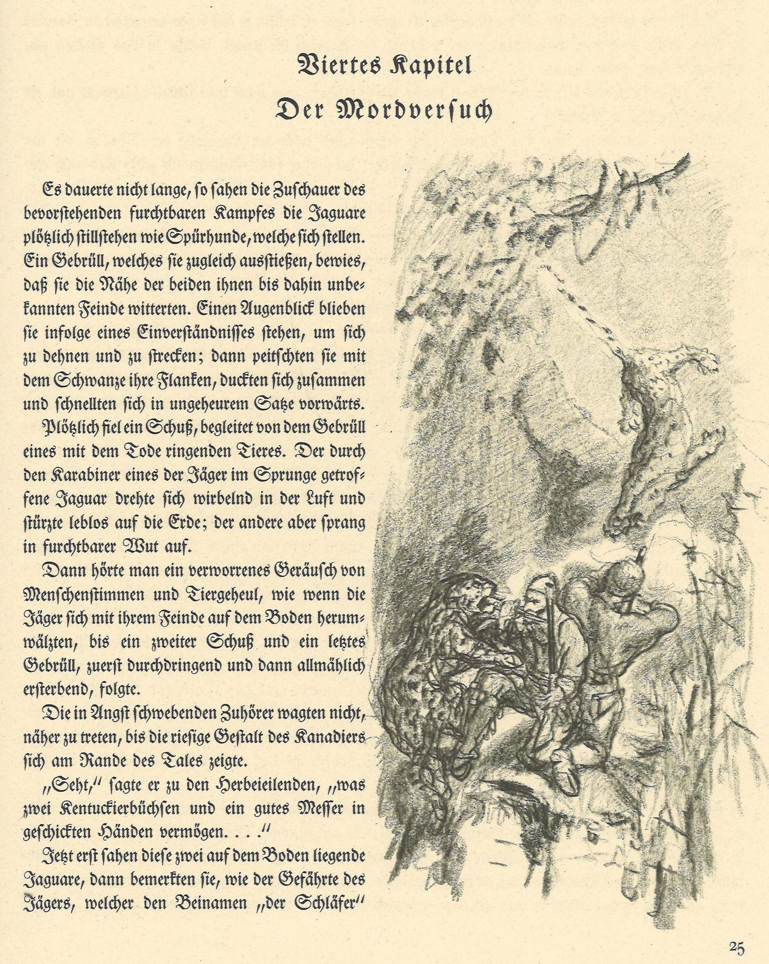 Gabriel Ferry "Der Waldläufer", Mit Steinzeichnungen von Max Slevogt, von Julius Hoffmann, guter - Bild 2 aus 5