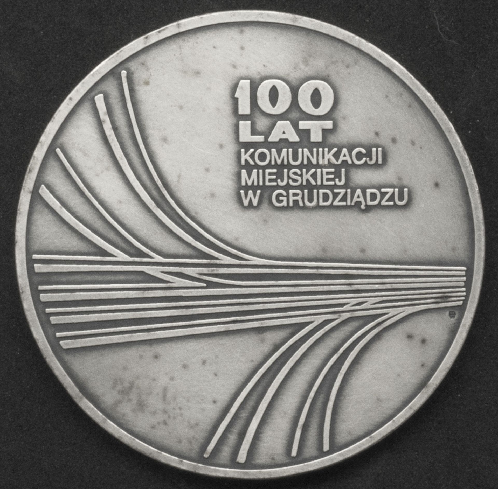 Medaille 100 Jahre öffentlicher Verkehr in Grudziadz. Durchmesser: ca. 70mm. - Image 2 of 2
