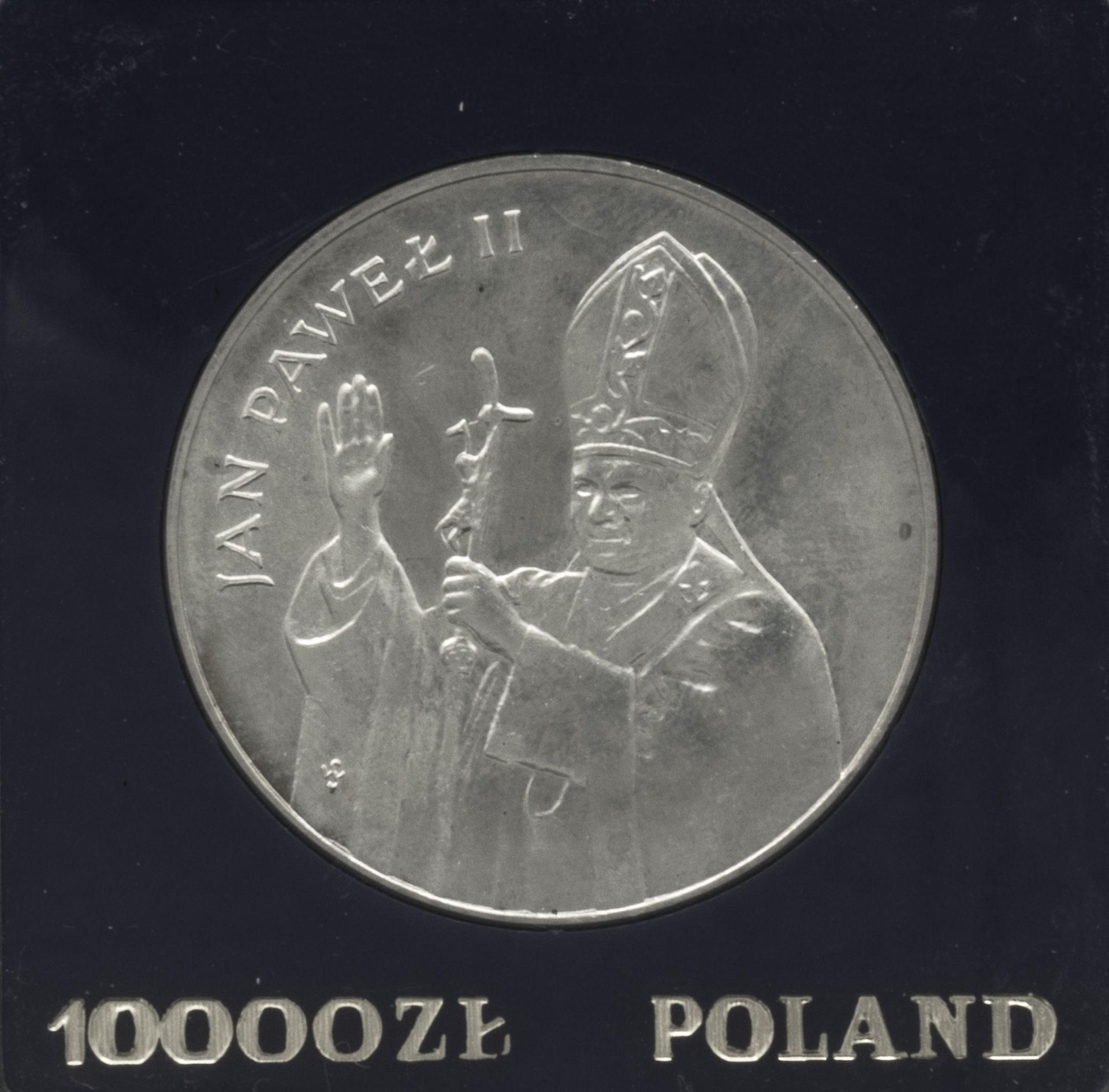 Polen 1987, 10000 Zloty, Johannes Paul II.. Silber. KM 164. stgl.