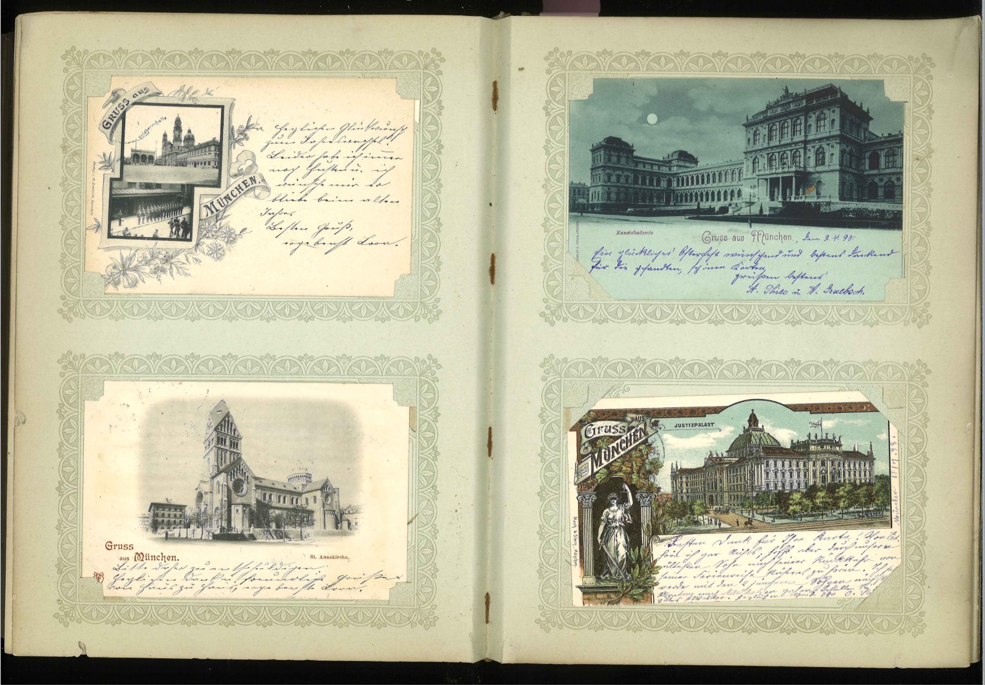 uraltes Postkartenalbum mit über 170 Karten, meist unter 1900. Sehr schöne Fundgrube für den - Bild 10 aus 11