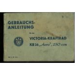 Gebrauchs-Anleitung für das Victoria-Kraftrad KR26 "Aero", 250 ccm