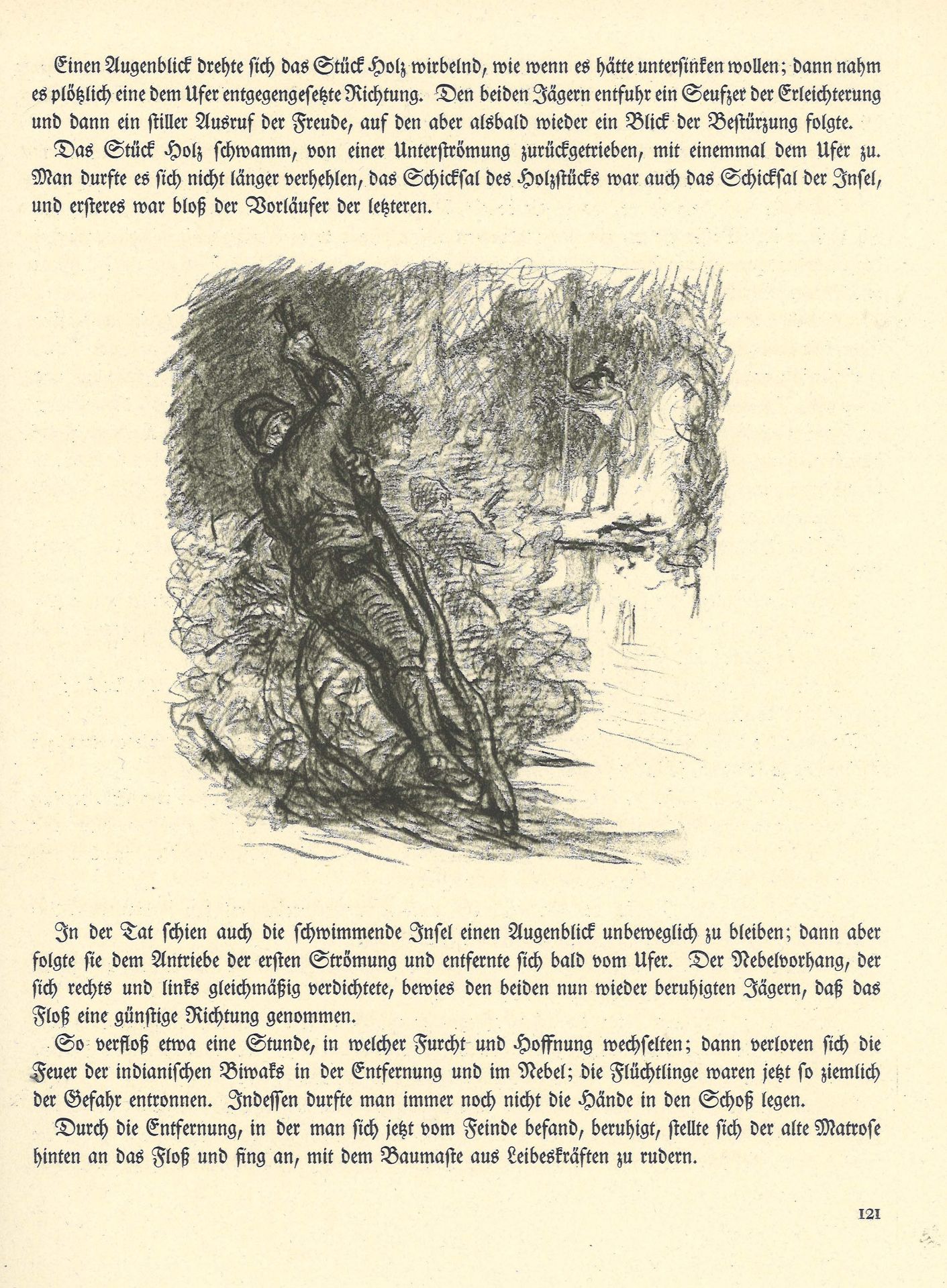 Gabriel Ferry "Der Waldläufer", Mit Steinzeichnungen von Max Slevogt, von Julius Hoffmann, guter - Bild 4 aus 5