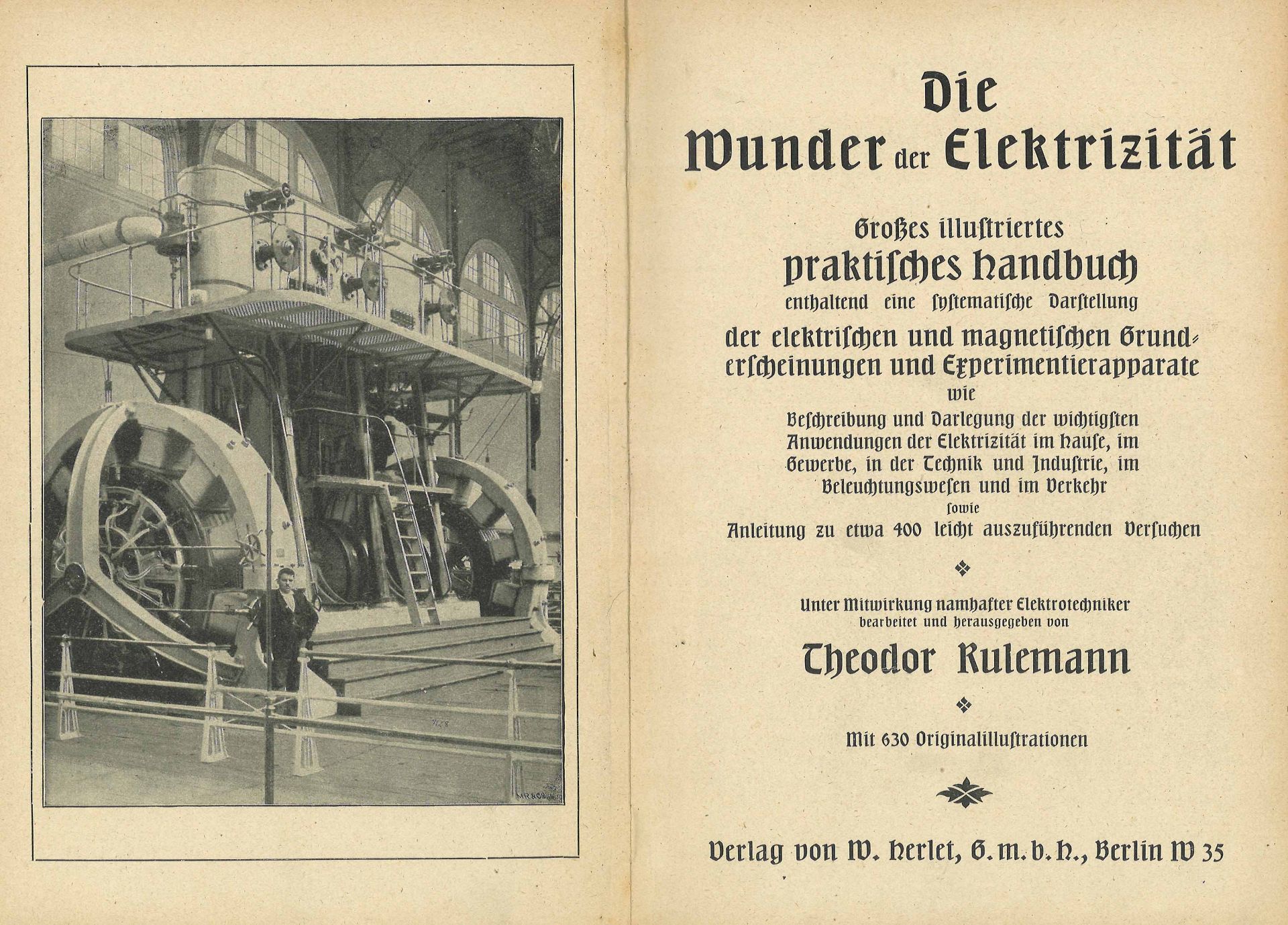 Die Wunder der Elektrizität, großes illustriertes Handbuch, Theodor Rulemann, mit 630 original - Bild 2 aus 4