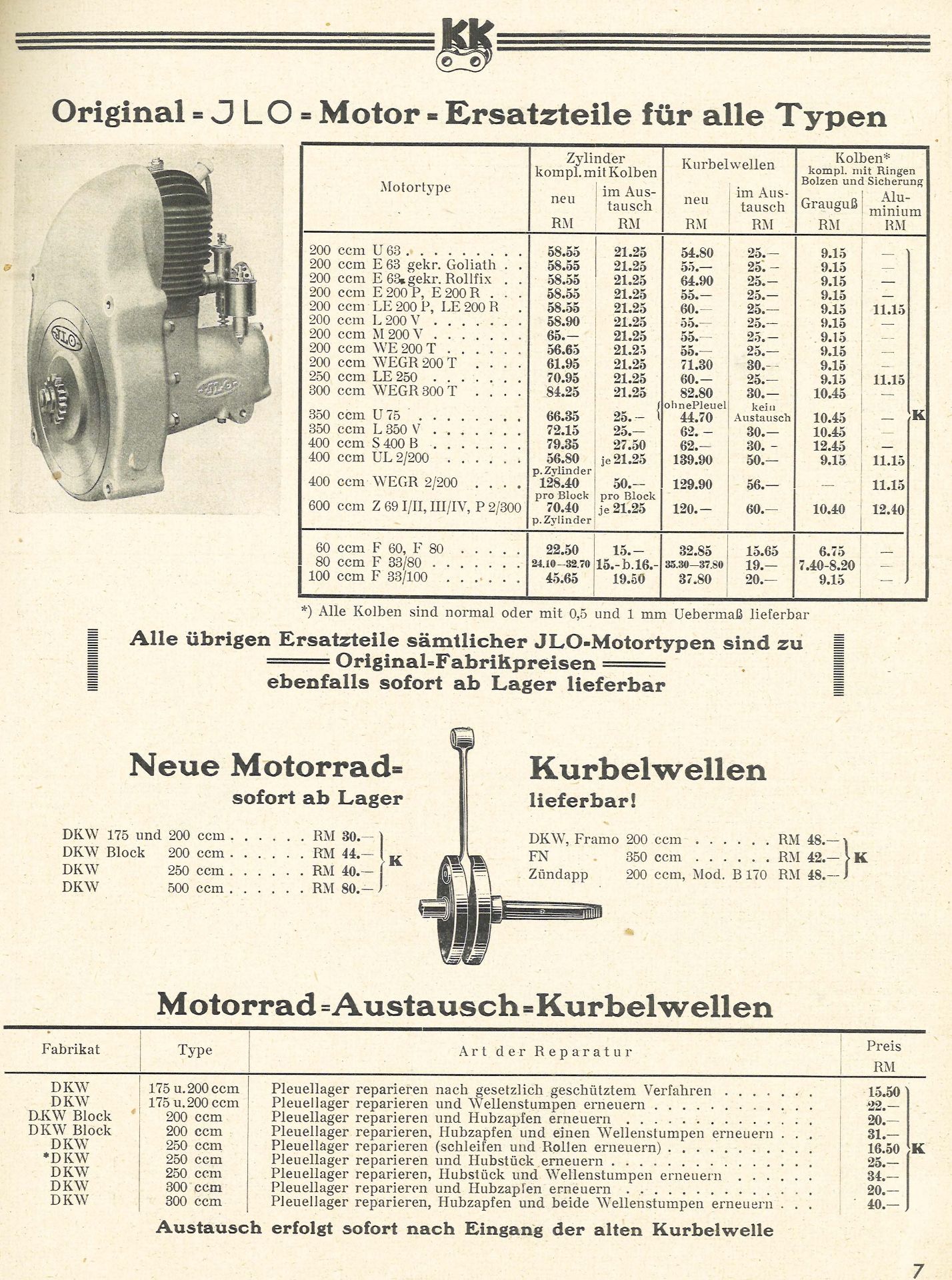 Walter Kunert, Berlin S42, Alexandrinenstrasse 99, Katalog 1935, Band 1 Motorrad, Spezialteile und - Bild 2 aus 4