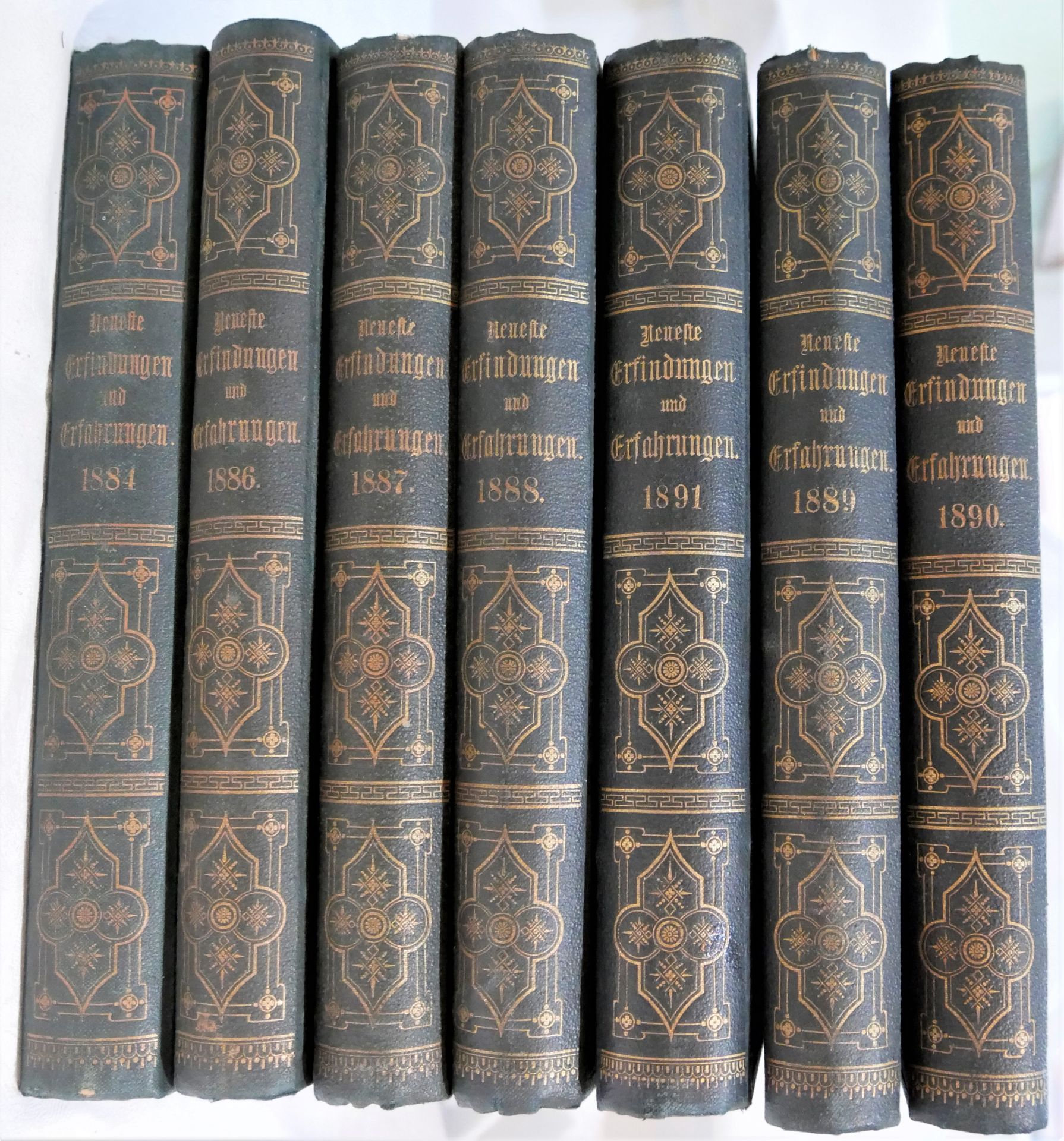 Neueste Erfindungen und Erfahrungen, 7 Bücher, bestehend aus den Jahrgängen 1884 - 1866 - 1891