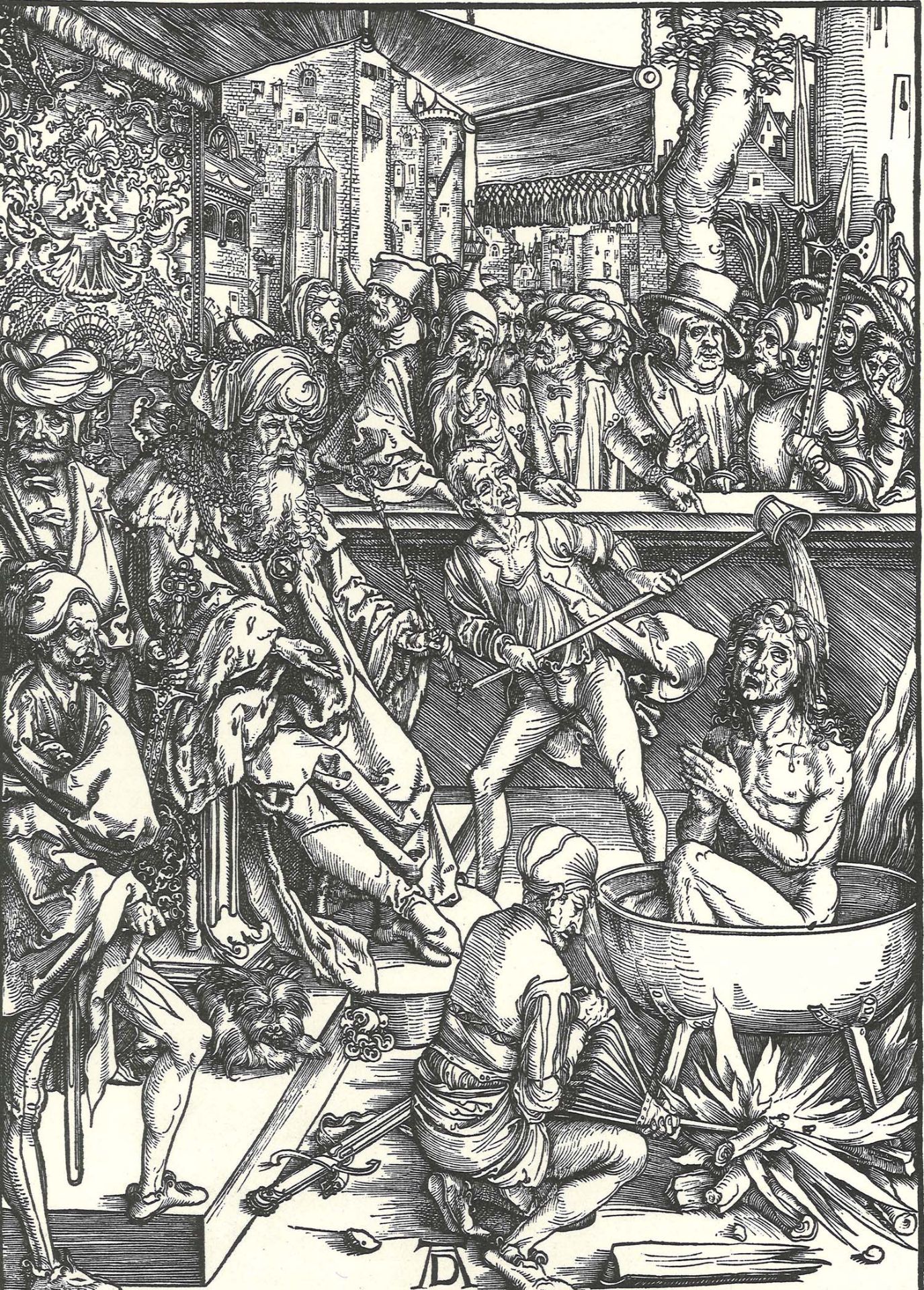 Die 16 Holzschnitte Albrecht Dürers zu geheim Offenbarung. ca 24 x34cm - Bild 2 aus 3