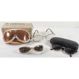 Konvolut Vintage - Brillen der Marken Dior, Ray Ban, Harley. Dazu eine Imperial Skibrille Panorama