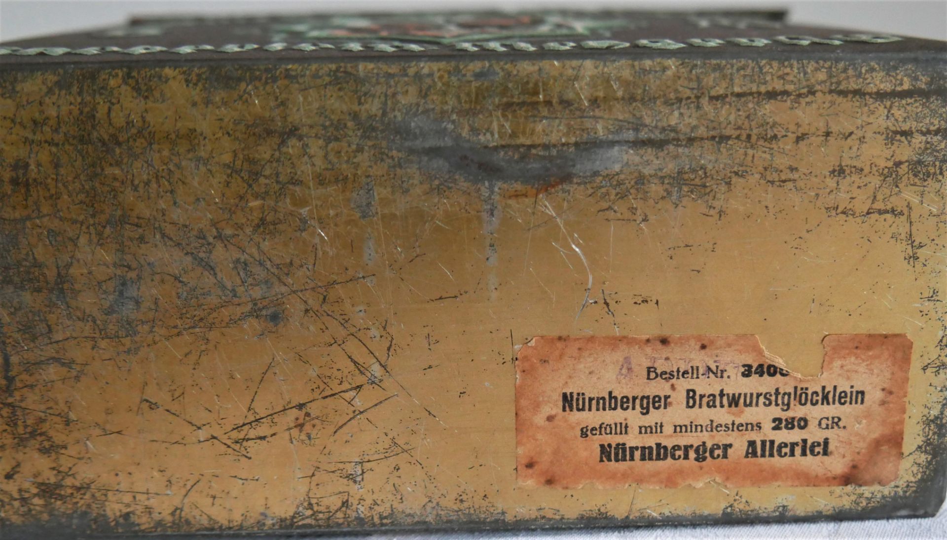 Antike Lebkuchendose Bratwurstglöcklein Nürnberg, Gruss aus Nürnberg - Haeberlein - MetzgerAG um - Image 6 of 6