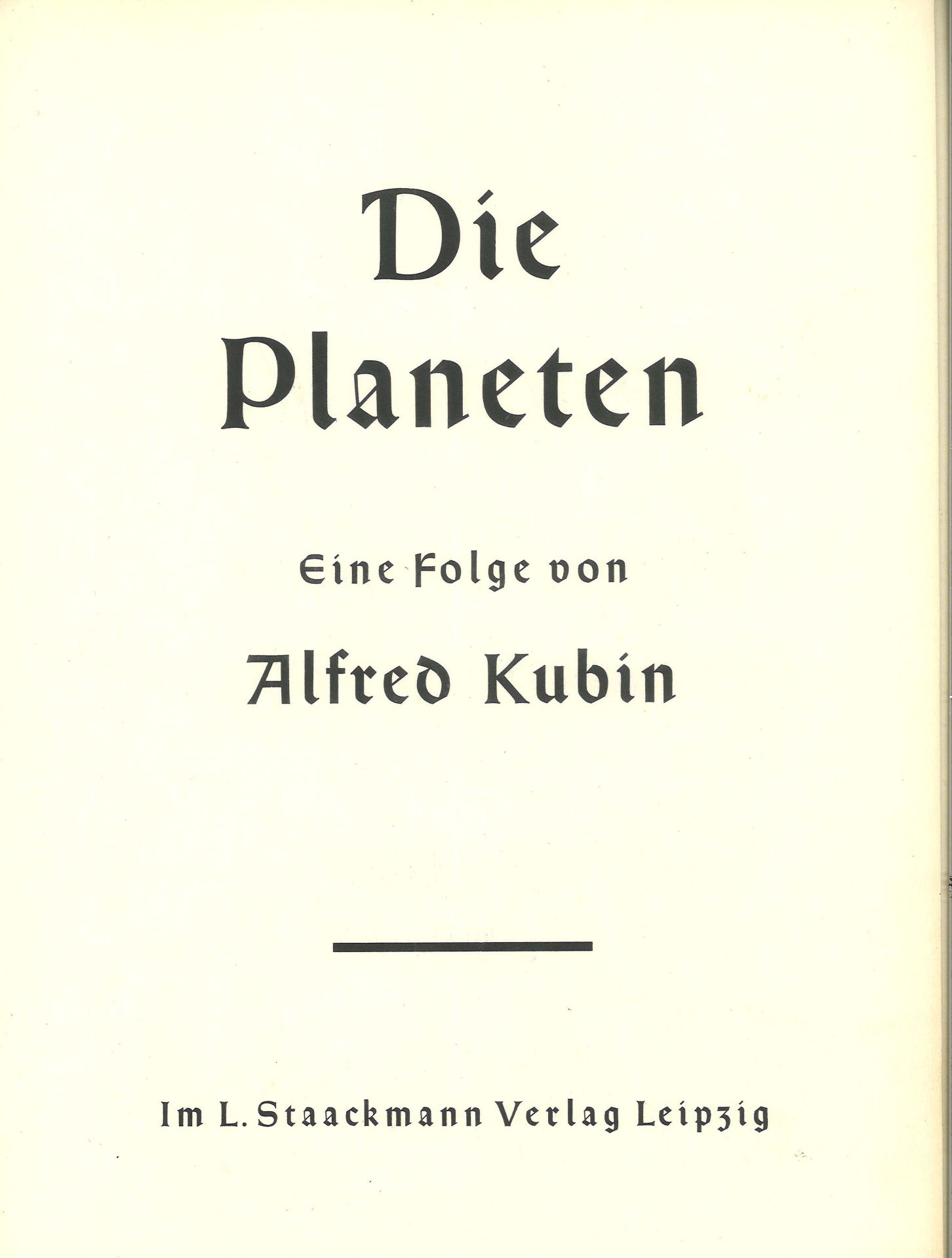 Alfred Kubin, "Die Planeten" Eine Folge - Bild 2 aus 4