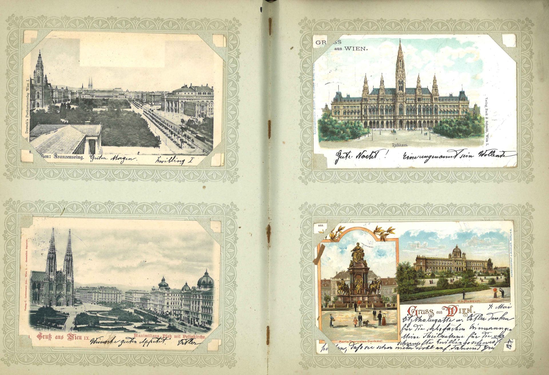 uraltes Postkartenalbum mit über 170 Karten, meist unter 1900. Sehr schöne Fundgrube für den - Bild 9 aus 11
