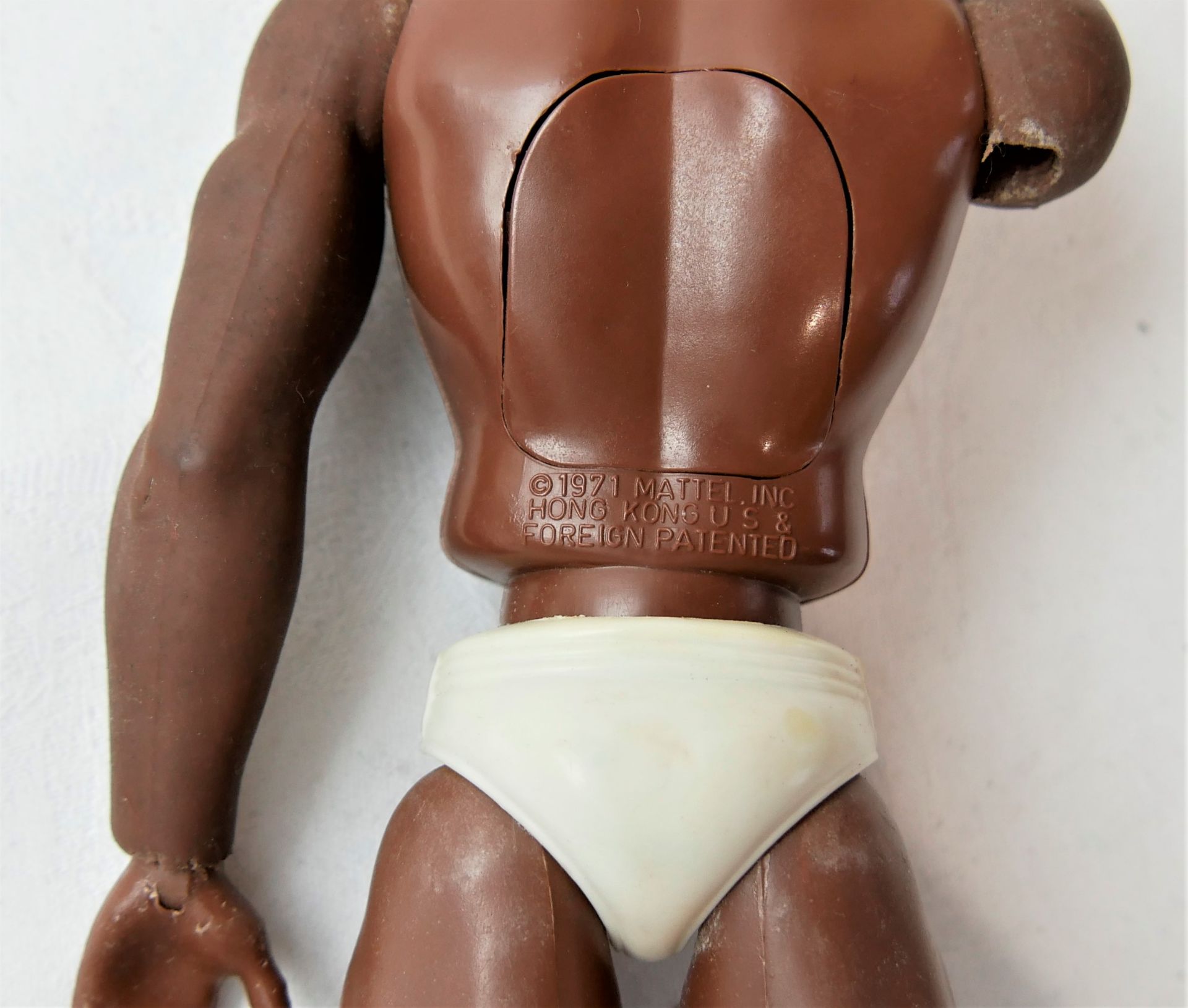 Original Mattel Big Jim von 1971, mit beweglichem Arm, am Arm Klebespuren vorhanden, bespielter - Bild 2 aus 3