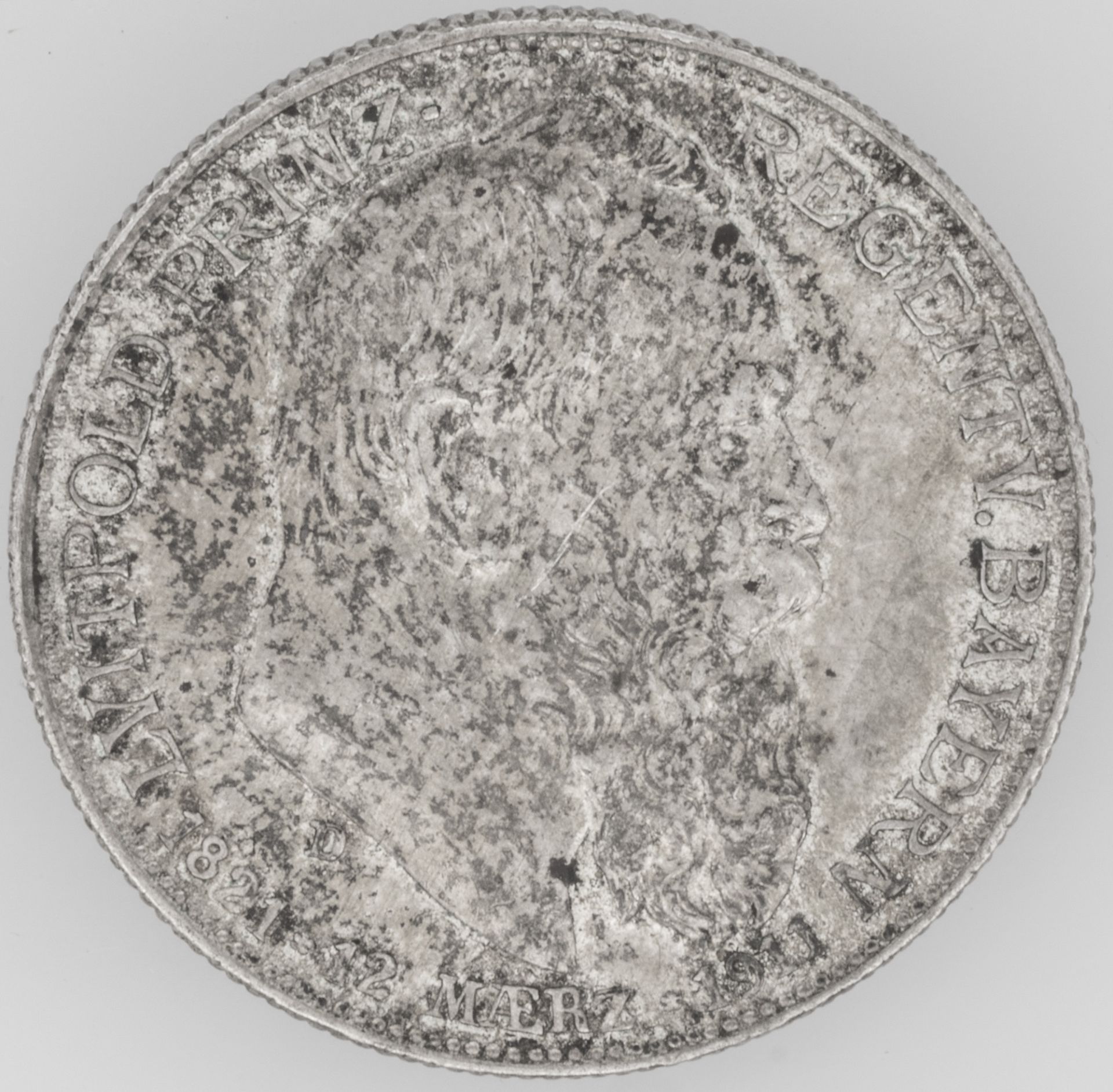 Bayern 1911 D, 2.- Mark - Silbermünze "Luitpold". Erhaltung: ss.