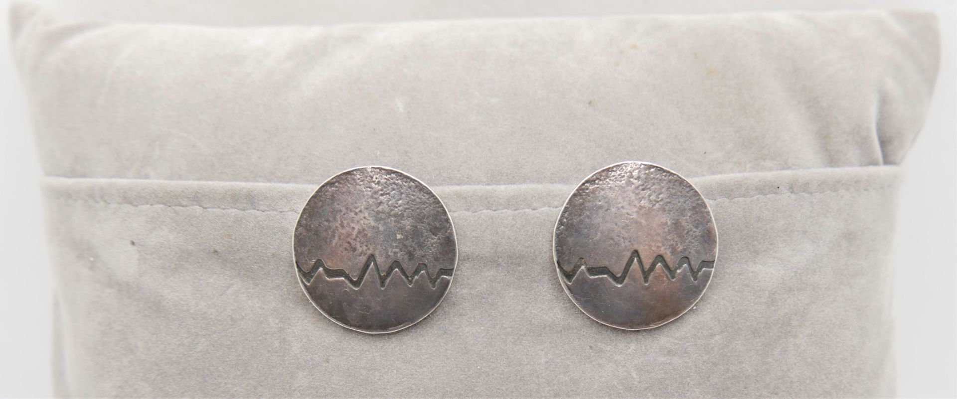 1 paar Ohrclips, 925er Silber, Durchmesser ca. 3 cm