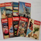9 Hobby Hefte von 1955-1957. Gebrauchter, gut gelesener Zustand