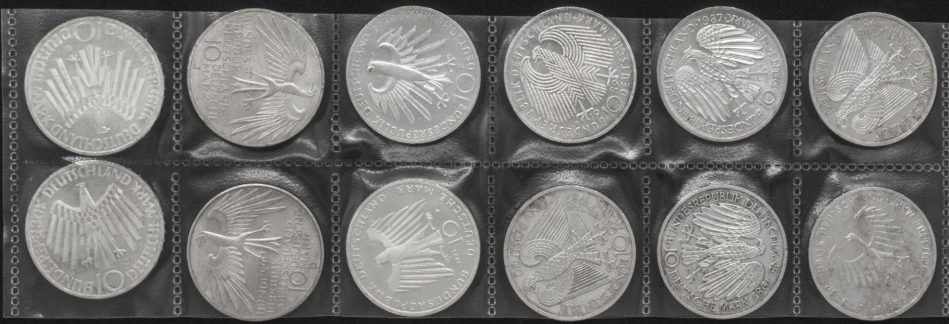 Lot 10.- DM - Silbermünzen. Insgesamt 12 St. Erhaltung: vz. - Image 2 of 2