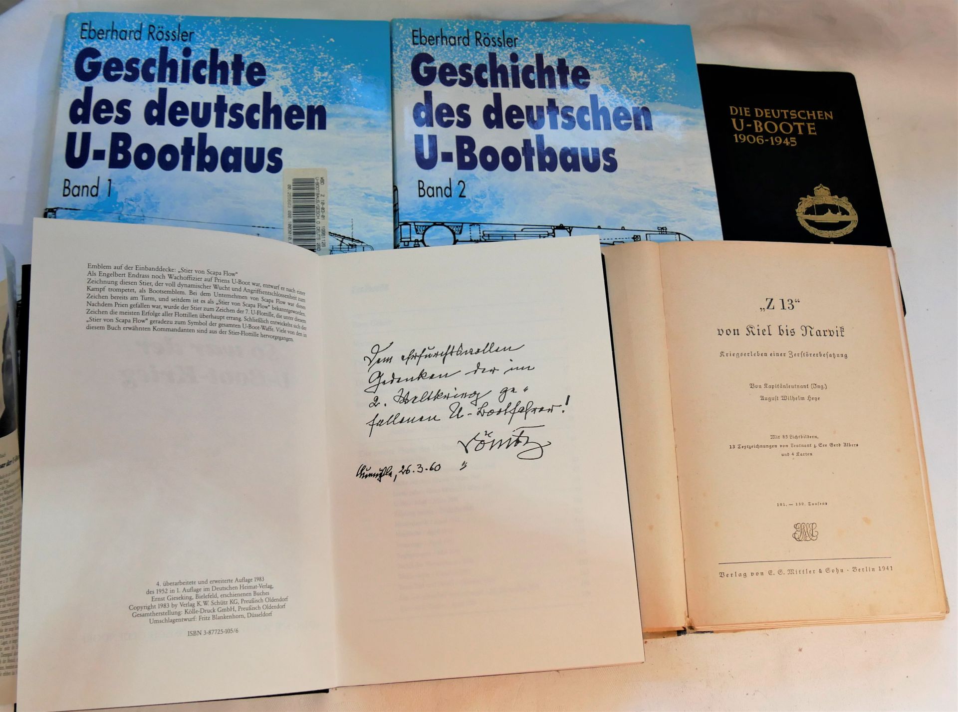 Konvolut von Büchern, zum Thema U-Boot, dabei: Die deutschen U-Boote 1906 -1945, So war der U-Boot