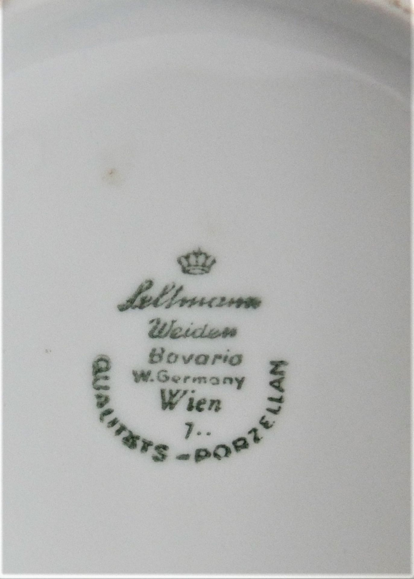 Porzellanvase Seltmann Weiden mit Blumendesign. Höhe ca. 21 cm - Bild 4 aus 4