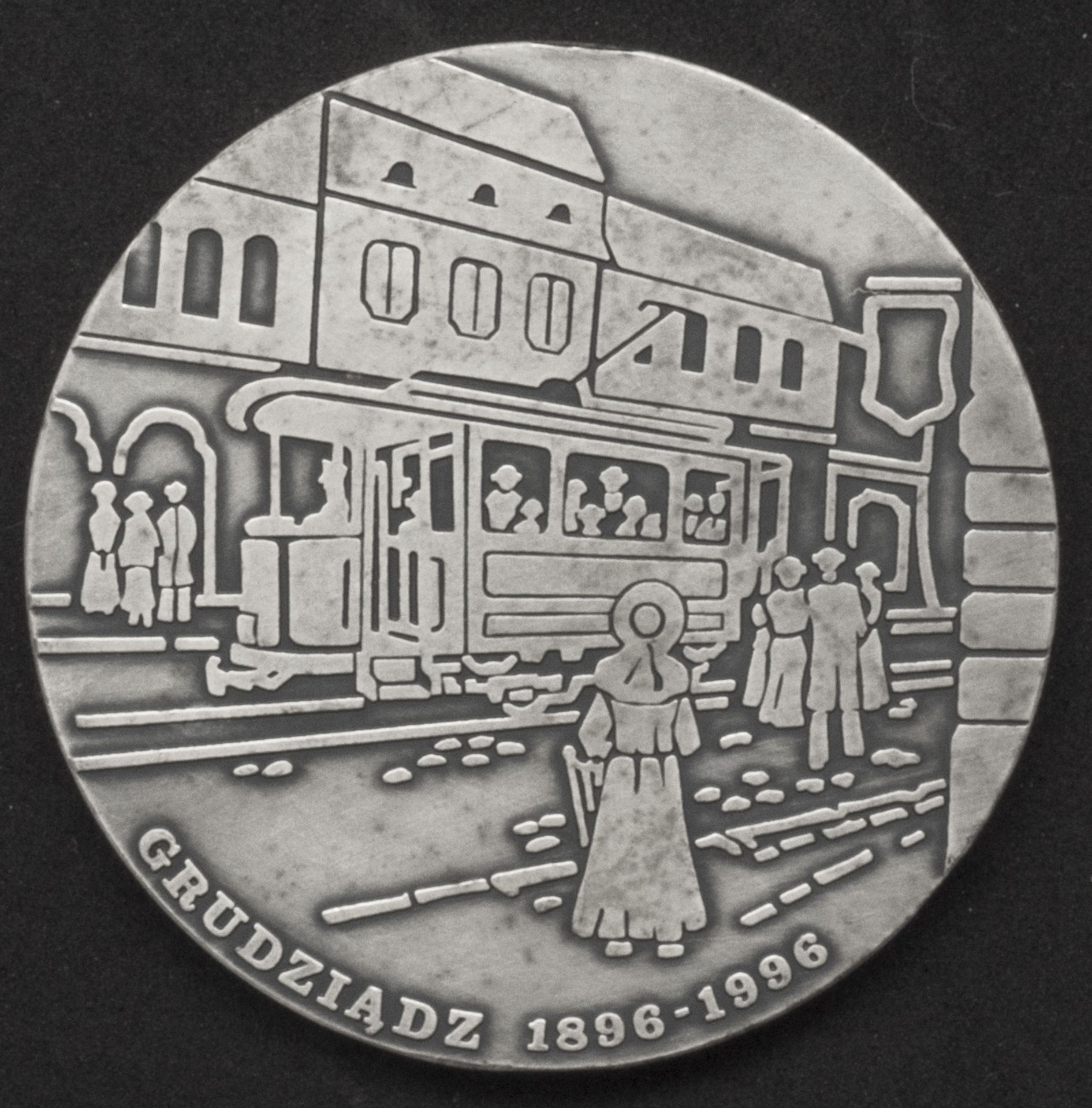 Medaille 100 Jahre öffentlicher Verkehr in Grudziadz. Durchmesser: ca. 70mm.