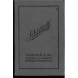 Ersatzteil-Liste für die Schüttoff-Motorräder, Ersatzteilpreisliste Nr. 4, gültig ab 1. Juli 1930