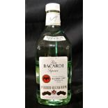 Ron Bacardi, Puerto Rican Rum, Half Gallon - Built in Pourer, Silver Label. Henkelflasche