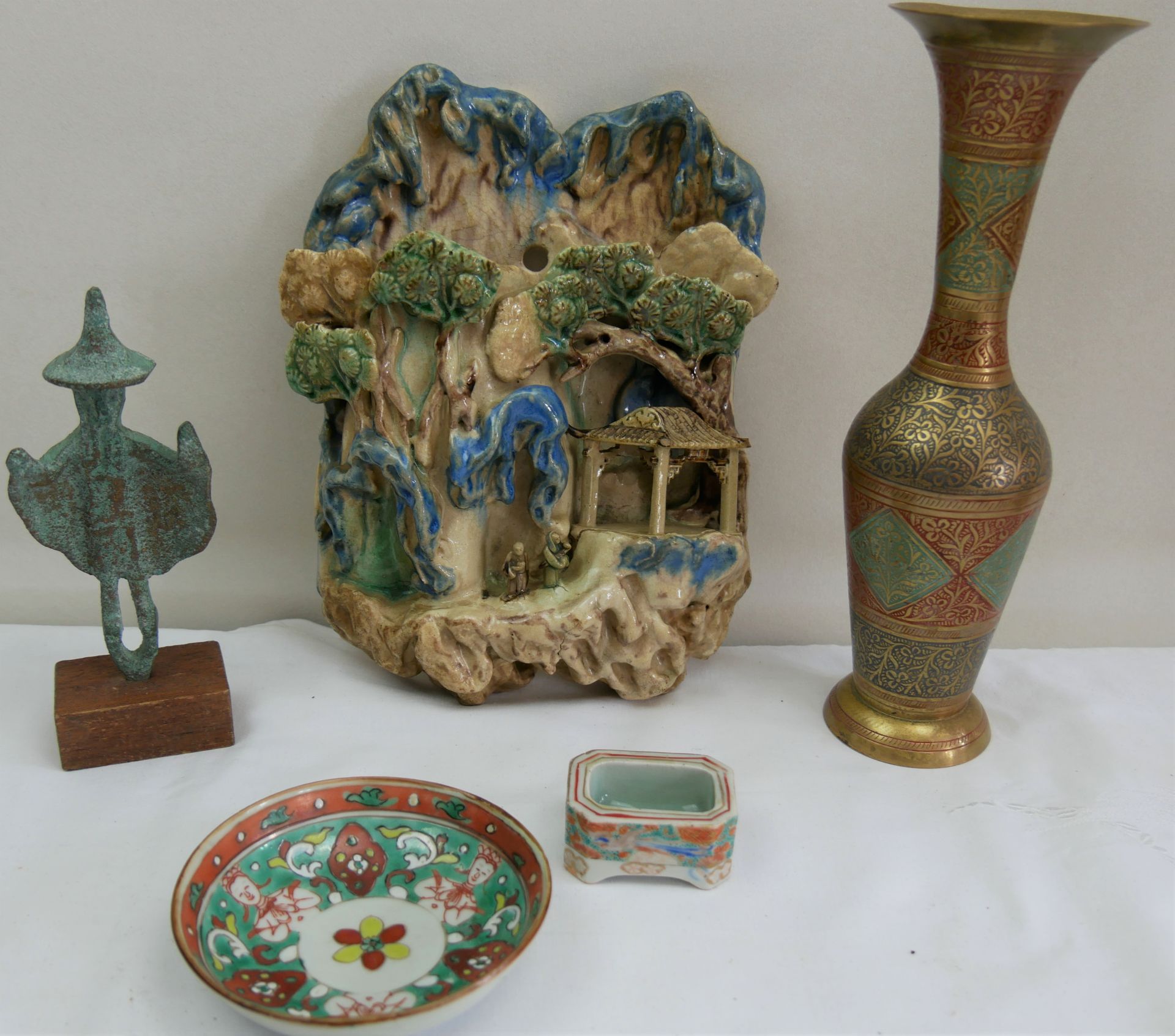 Lot aus Auflösung, dabei Bronzefigur Asiatika, Vase, etc. Bitte besichtigen! - Image 2 of 2