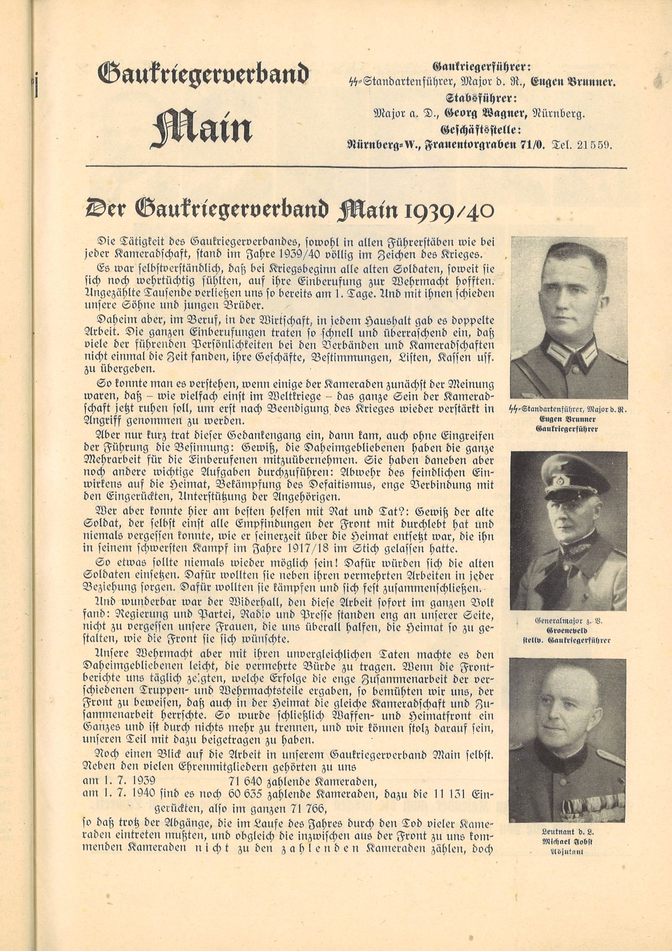 Bayerischer Krieger-Kalender 1941, 65. Jahrgang. - Bild 2 aus 2