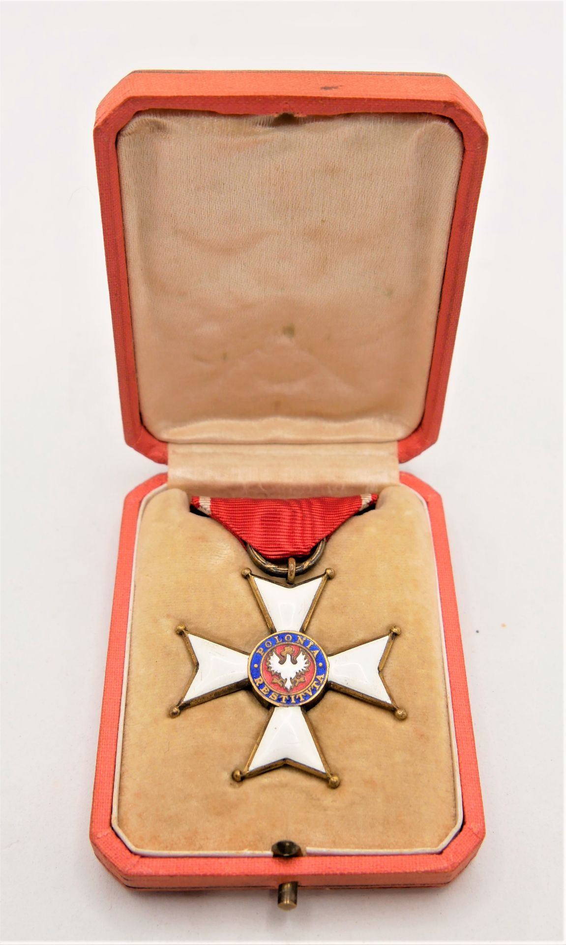 Orden "Polonia Restituta", 1. Weltkrieg, im Original Etui. Ausführung 1918. Bitte besichtigen!