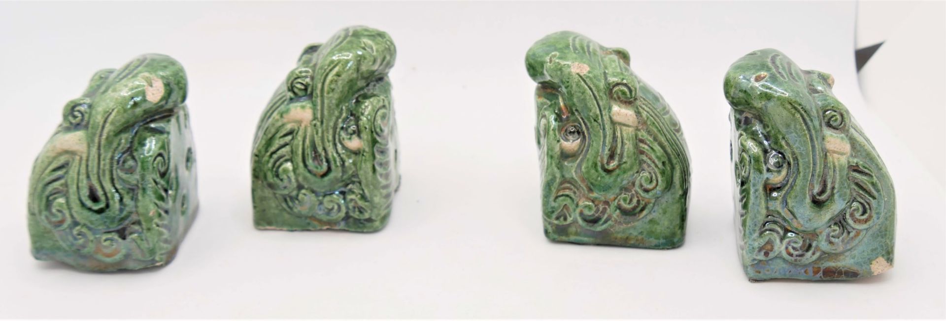 4 Keramik Drachenköpfe China, bitte besichtigen! - Image 2 of 2