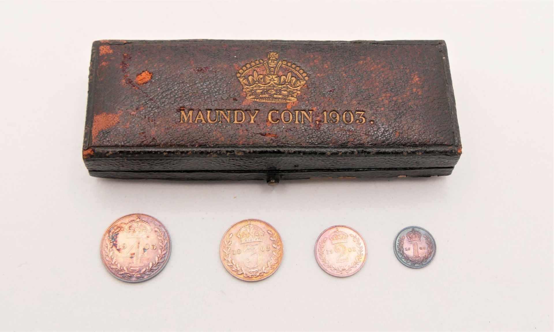 Maundy Money Coin Set 1903 in Original Kästchen.