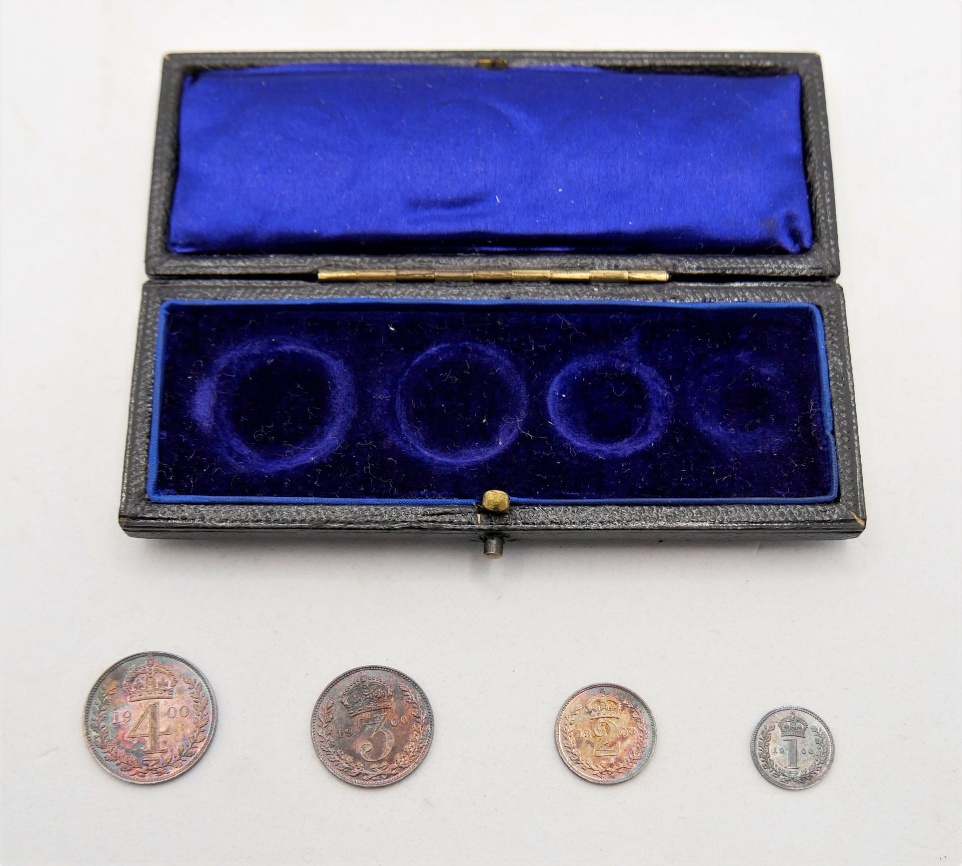 Maundy Money Coin Set 1900 in Original Kästchen.