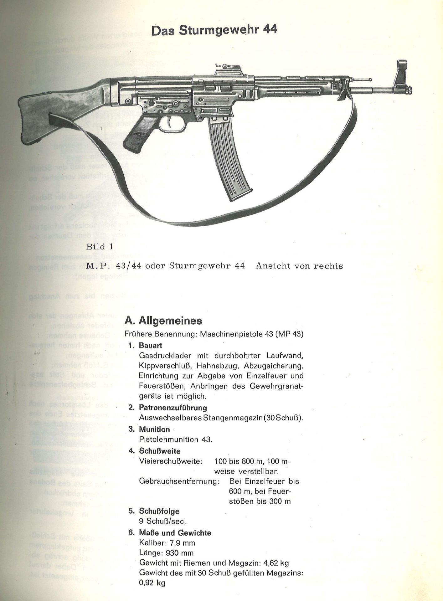 Waffengeschichte Folge: W 121 "Das deutsche Sturmgewehr 44 und seine Entwichklung". Copyright 1969 - Bild 2 aus 3