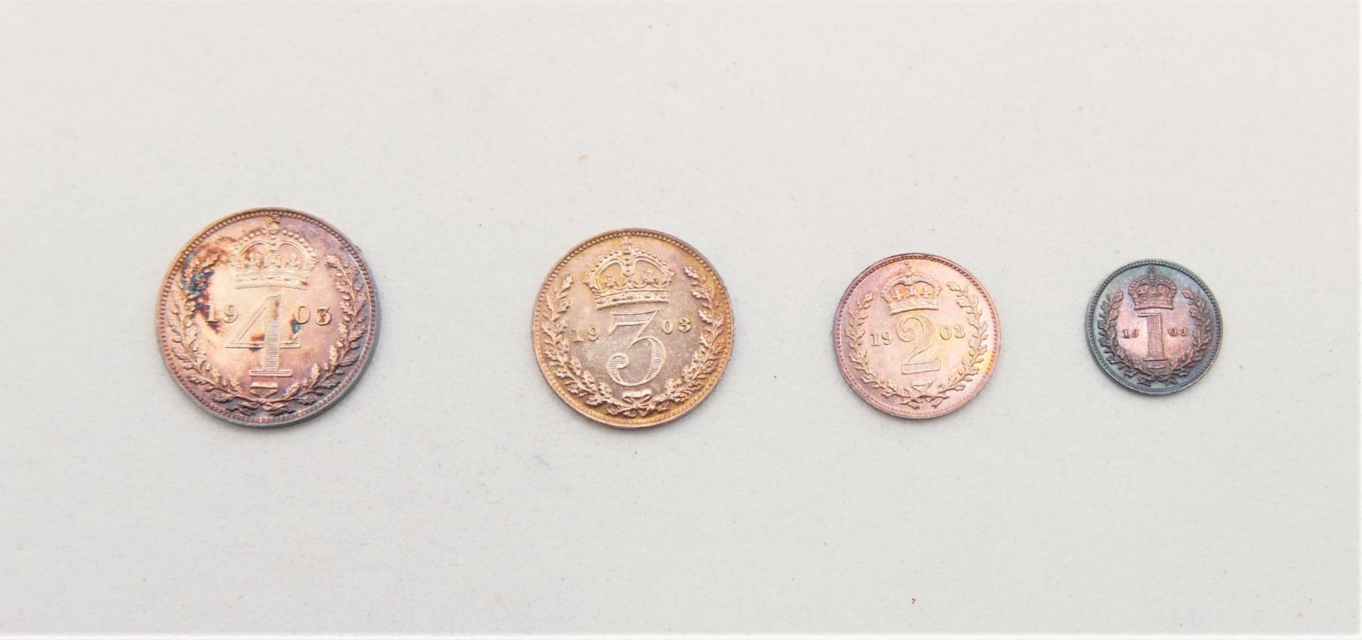 Maundy Money Coin Set 1903 in Original Kästchen. - Bild 2 aus 3