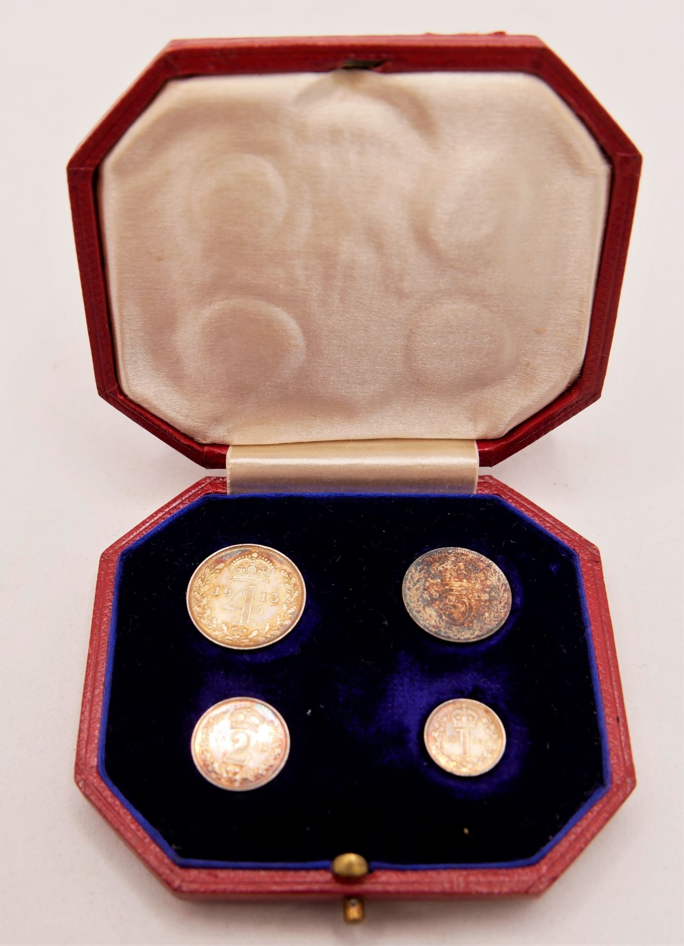 Maundy Money Coin Set 1913 in Original Kästchen