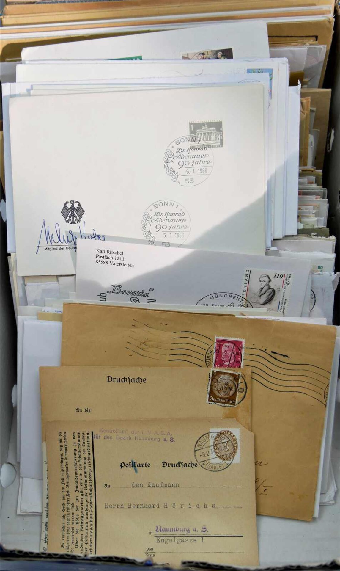 Karton mit Briefen und Postkarten, meist BRD, etwas für den Belegesammler. Bitte besichtigen. - Bild 3 aus 3