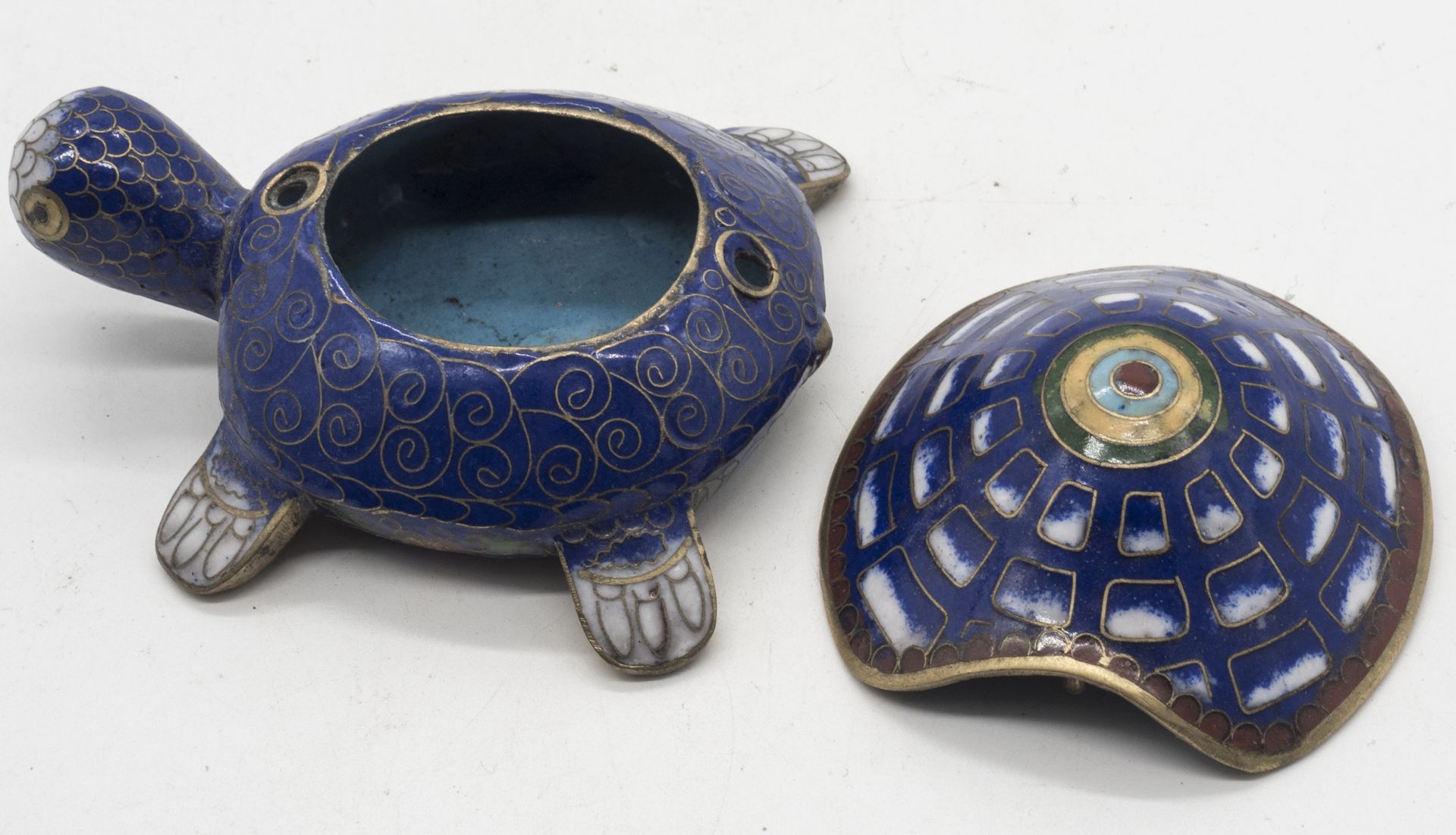 China, Cloisonne - Schildkröte. Länge: ca. 9 cm. - Bild 3 aus 3