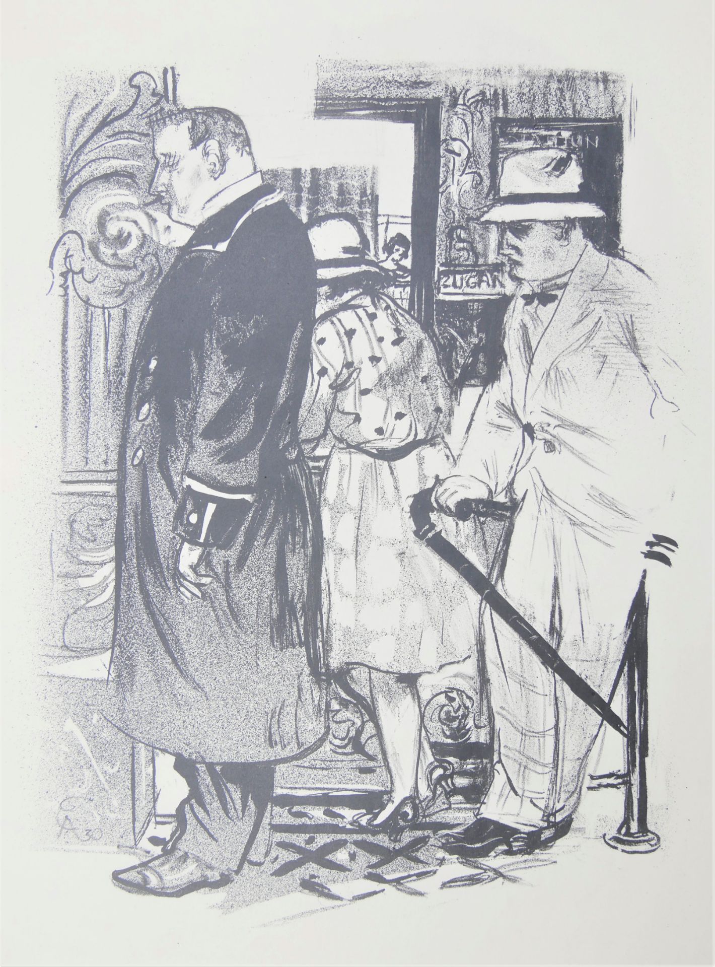 Eduard Aigner (1903-1978), Lithographie "Deutsche Bank München", rechts unten E.Aigner. Blattmaße: - Bild 2 aus 3