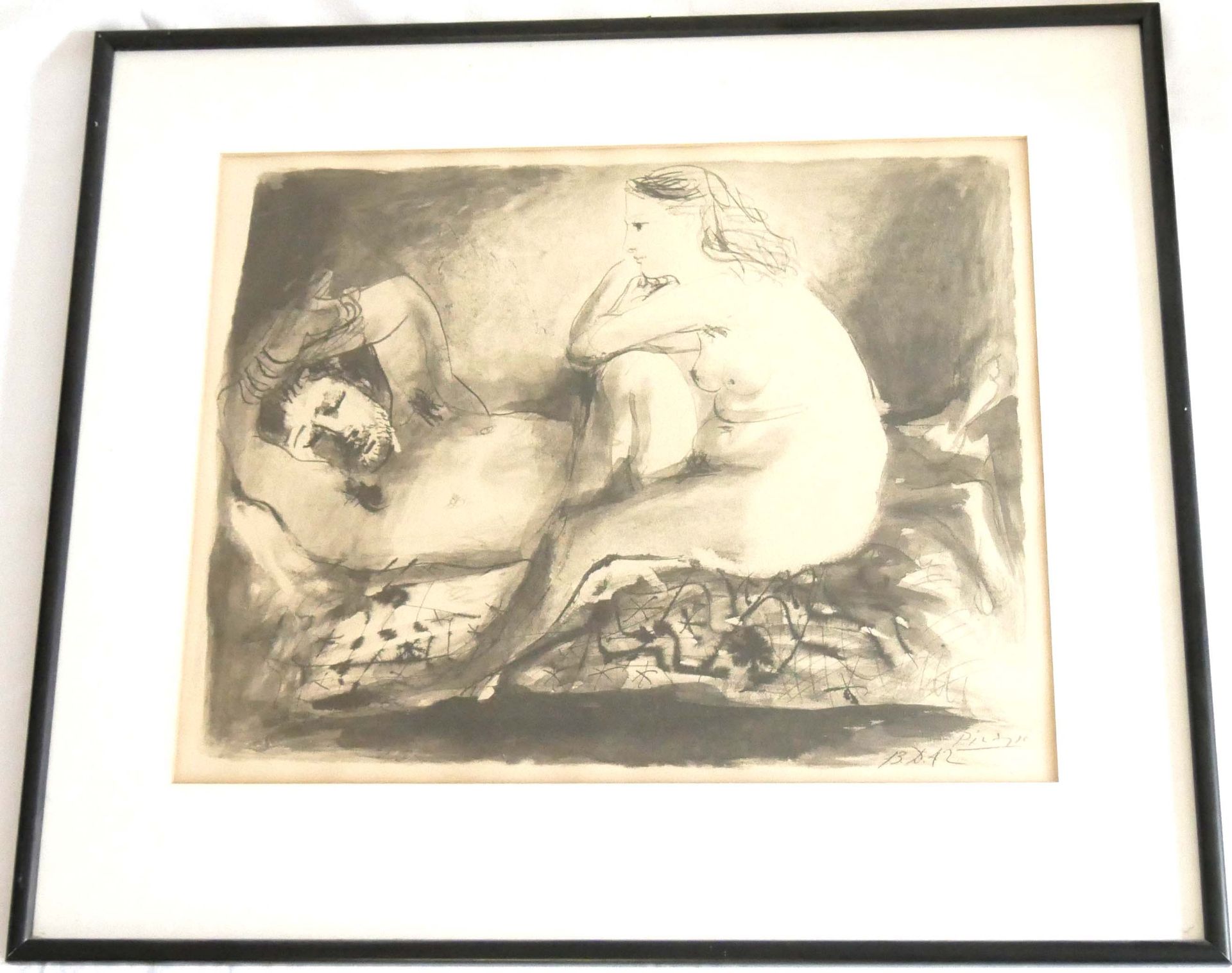 Pablo Picasso (1881-1973), "Le Dormeur - Schlafender", 1942. Lithographie. Im Druck bez. und datiert - Bild 2 aus 3