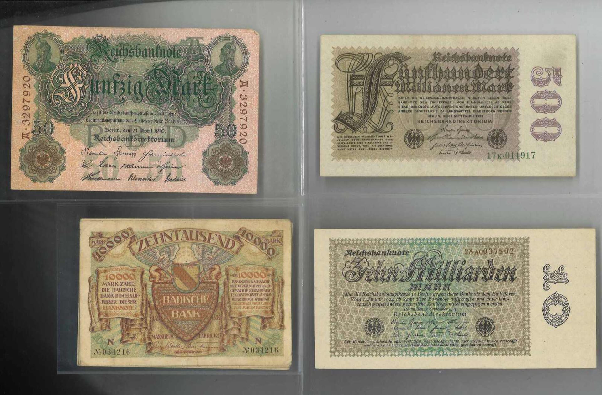 Lot Banknoten, meist Reichsbanknoten. - Bild 3 aus 4