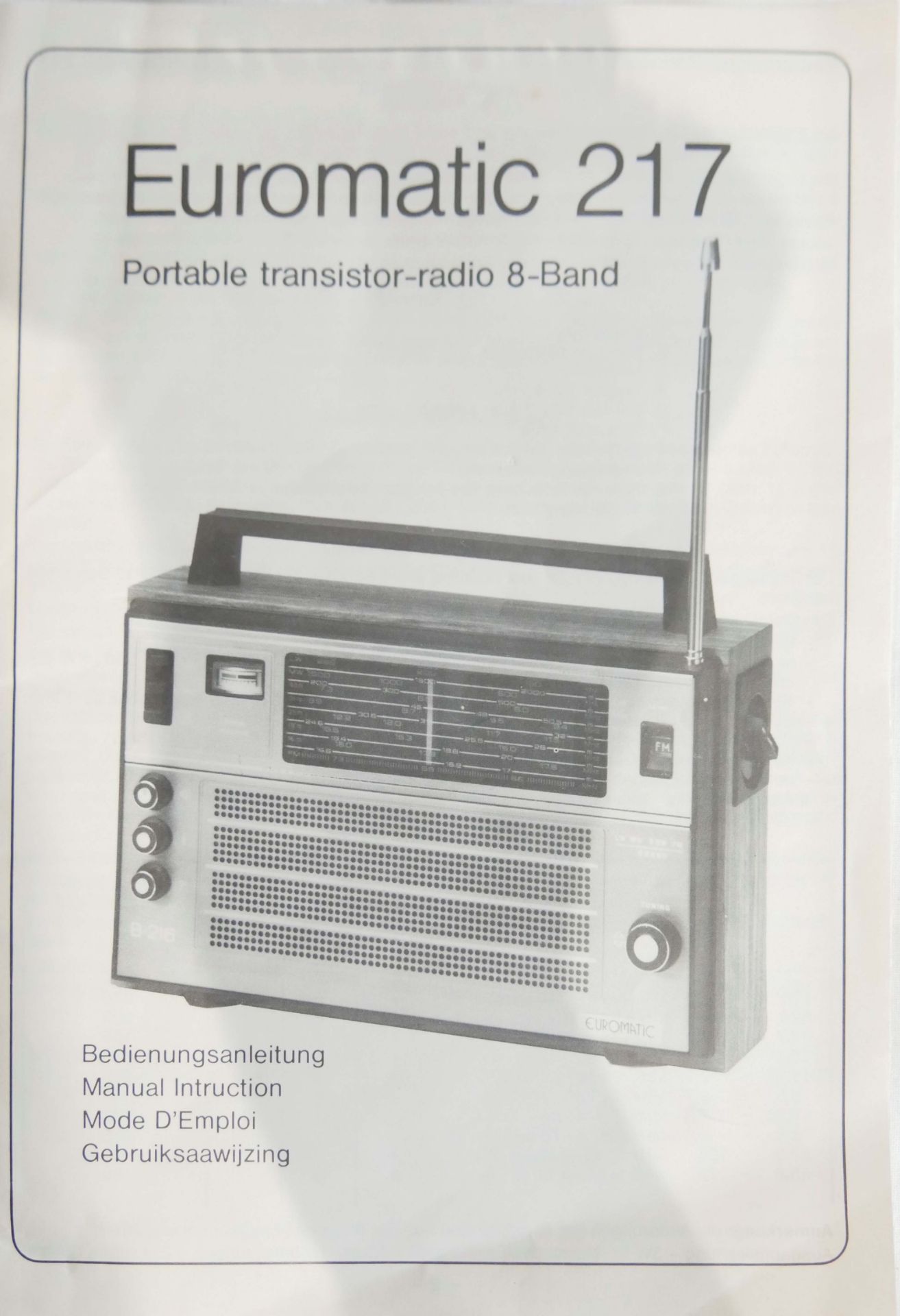 Transistor Radio Euromatic 217 mit Bedienungsanleitung. Kabel nicht vorhanden. Funktion nicht - Bild 2 aus 4