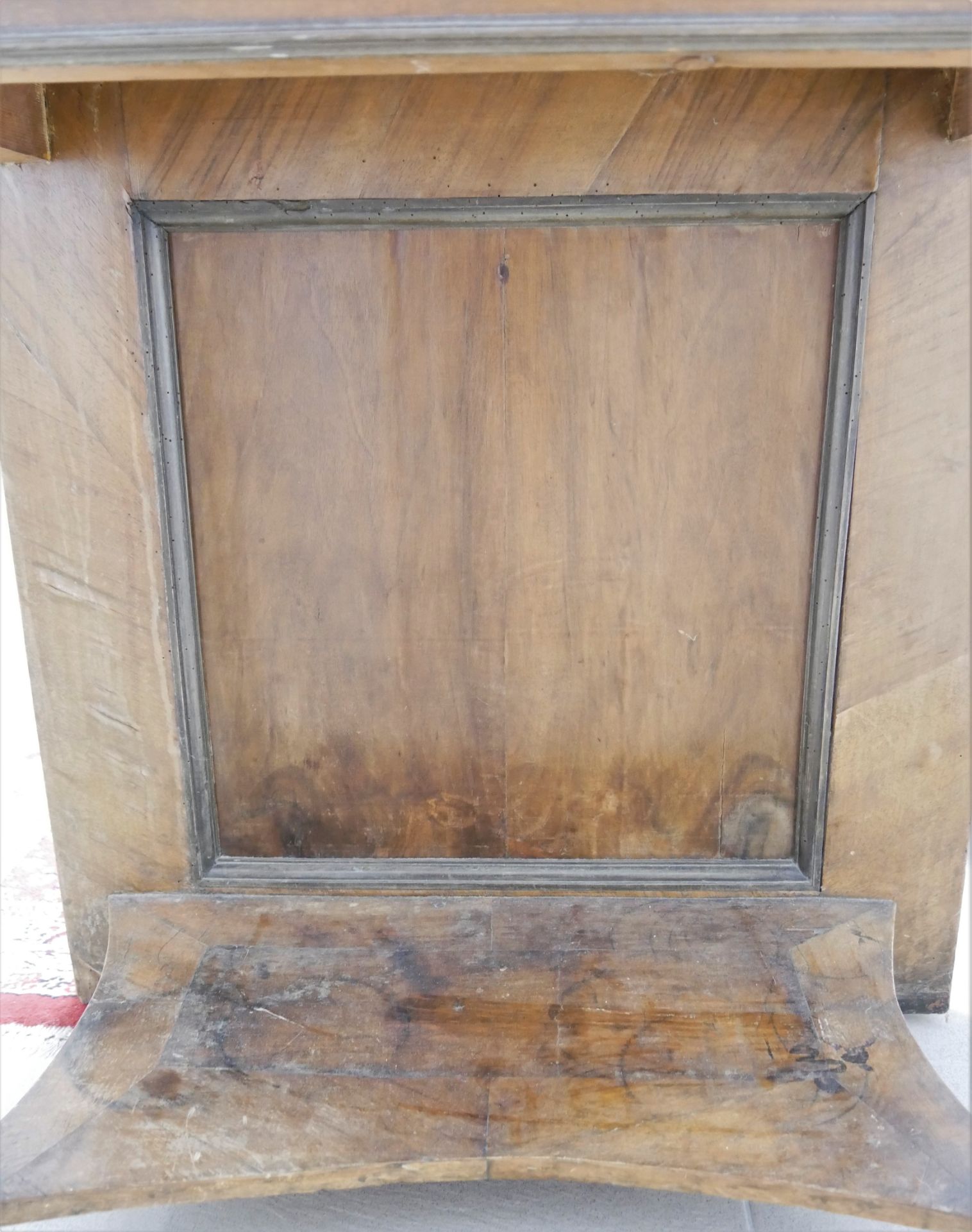 antiker Garderrobenschrank mit Spiegel, restaurationsbedürftig. Maße: Höhe ca. 197,5 cm, Breite 73,5 - Image 3 of 3
