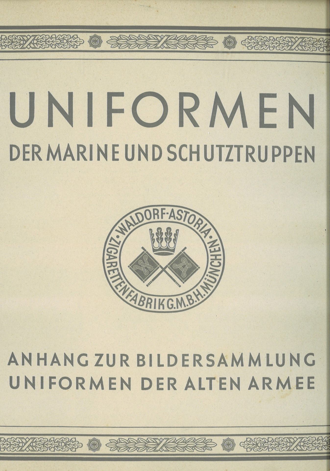 "Uniformen der Marine und Schutztruppen", Waldorf Astoria, Anhang zur Bildersammlung Uniformen der - Bild 2 aus 4