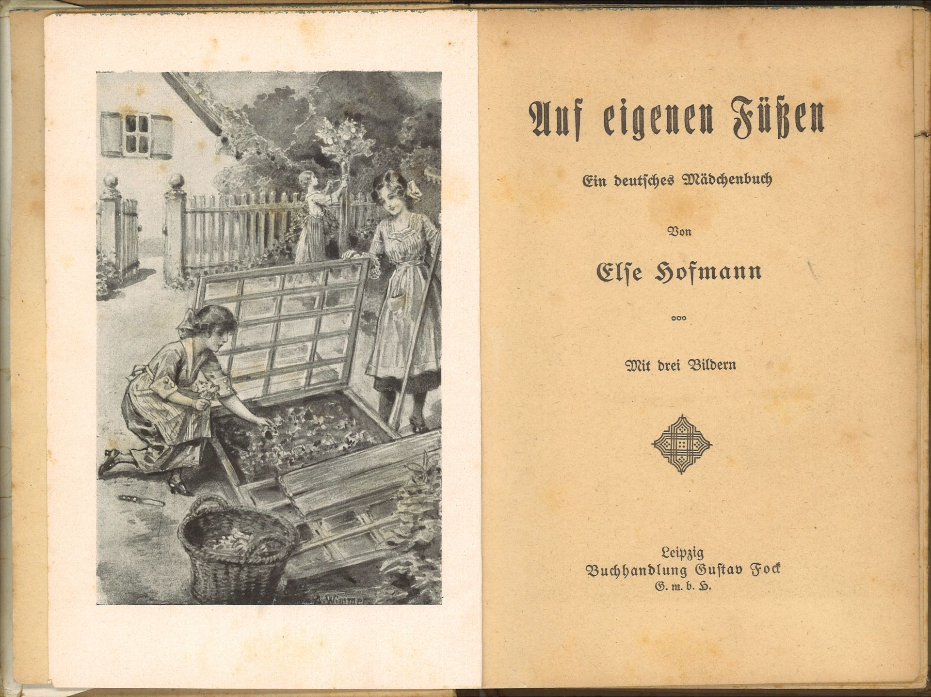 "Auf eigenen Füßen" - Ein deutsches Mädchenbuch - von Else Hofmann, Handlung spielt nach dem I. - Bild 2 aus 3