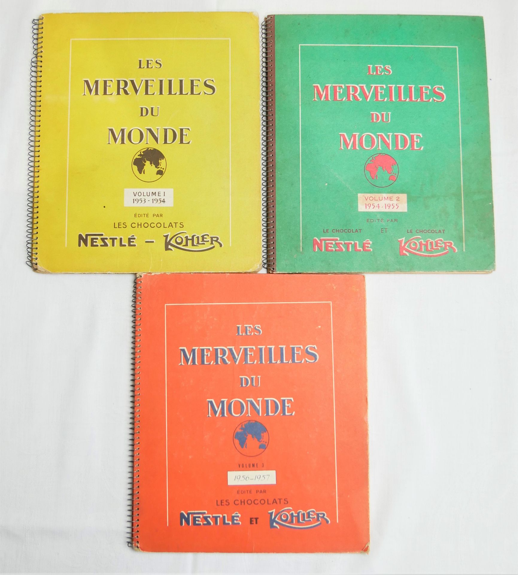 "Les Merveilles Du Monde", Volume I 1953-1954, Volume II 1956- 1957 und Volume III 1956-1957,