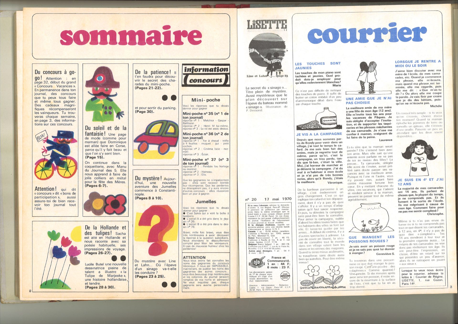 Lisette Album 86, les examens de veronique, April 1970, stark gebrauchter Zustand - Bild 3 aus 3
